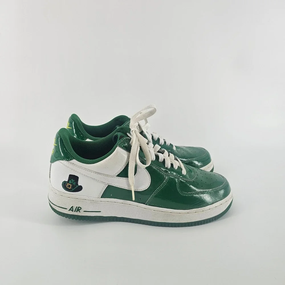 Nike Air Force 1 Mens 8 Green St. Patty Low Top Patricks Day Patent Vintage Y2K